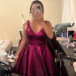 Sparkling Magenta Sleeveless Dress